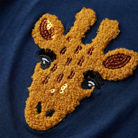 Maglietta per Bambini a Maniche Lunghe Blu Marino 128 13492