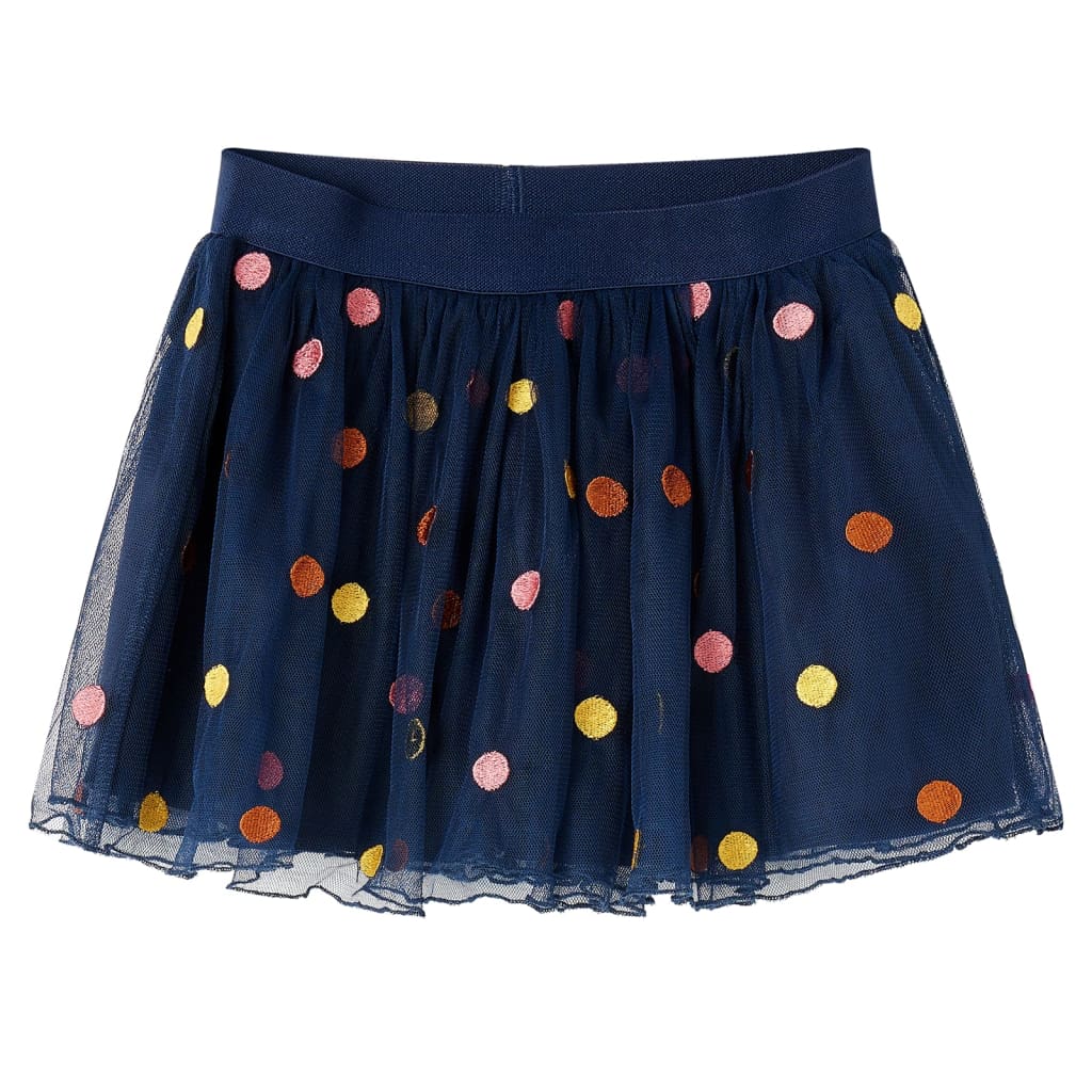 Gonna da Bambina in Tulle a Pois Blu Marino 92cod mxl 132261