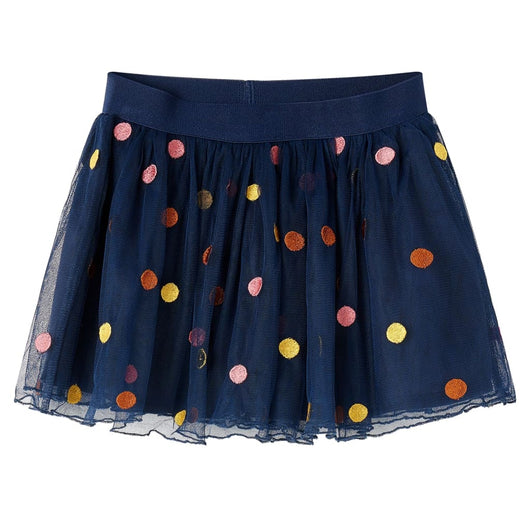 Gonna da Bambina in Tulle a Pois Blu Marino 92cod mxl 132261