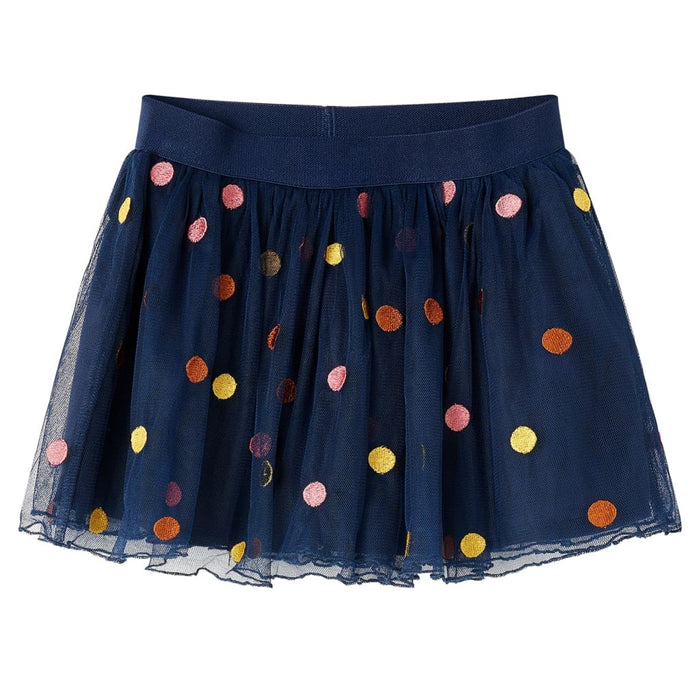 Gonna da Bambina in Tulle a Pois Blu Marino 92cod mxl 132261
