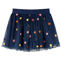 Gonna da Bambina in Tulle a Pois Blu Marino 92cod mxl 132261