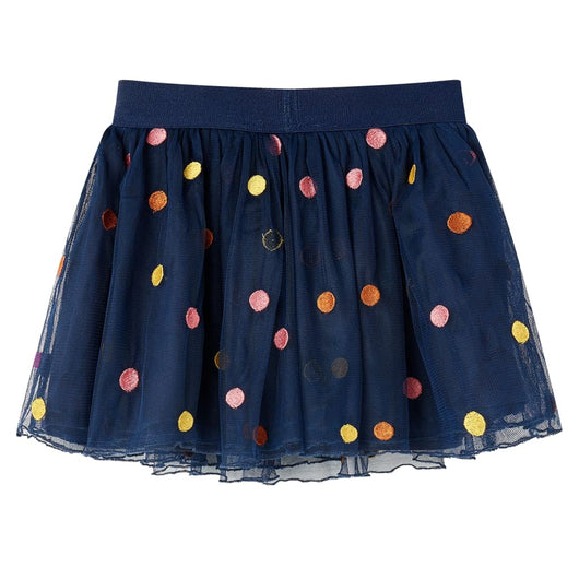 Gonna da Bambina in Tulle a Pois Blu Marino 92cod mxl 132261