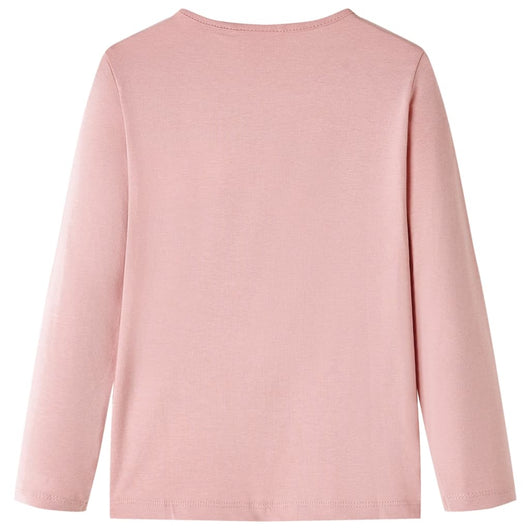 Maglietta da Bambina a Maniche Lunghe Rosa Chiaro 104 13510