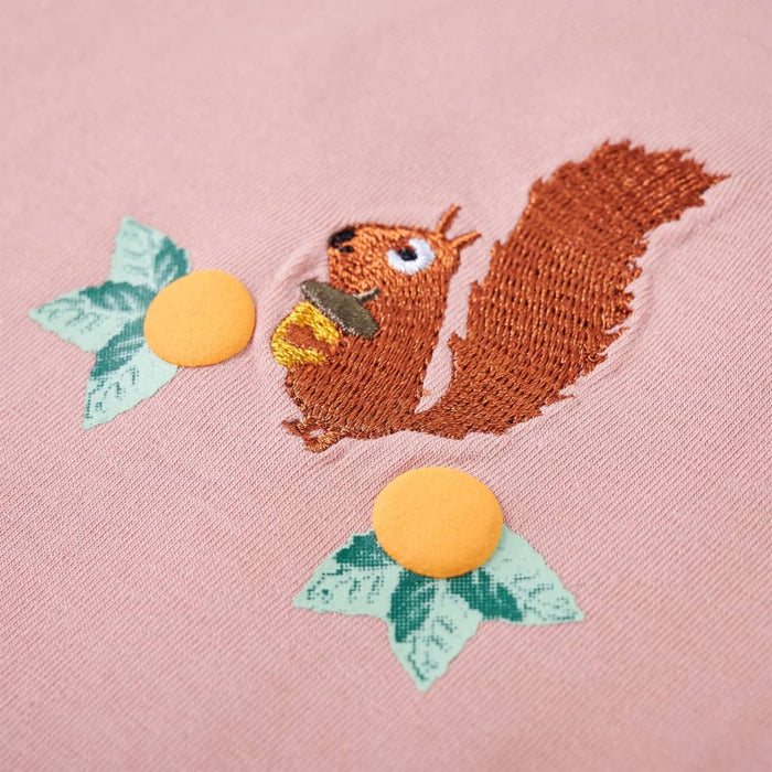 Maglietta da Bambina a Maniche Lunghe Rosa Chiaro 128 13512