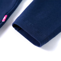 Maglietta da Bambina a Maniche Lunghe Blu Marino 128 13517