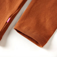 Maglietta da Bambina a Maniche Lunghe Cognac 104 13525