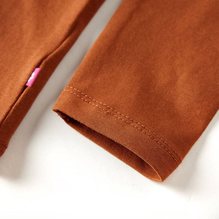 Maglietta da Bambina a Maniche Lunghe Cognac 104 13525