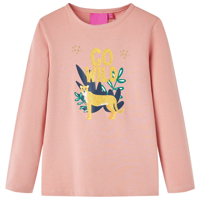Maglietta per Bambini a Maniche Lunghe Rosa Chiaro 104cod mxl 132054