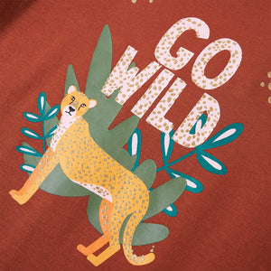 Maglietta da Bambina a Maniche Lunghe Cognac 104 13555