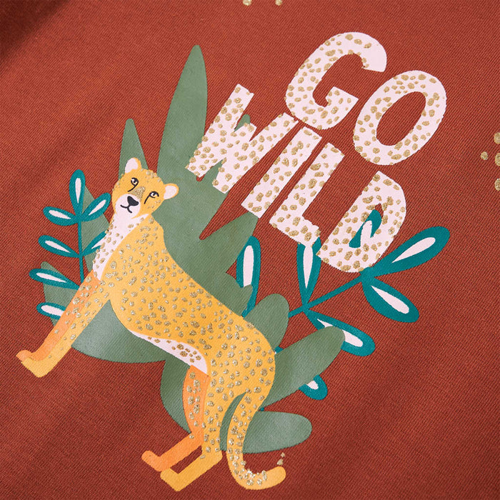 Maglietta da Bambina a Maniche Lunghe Cognac 104 13555