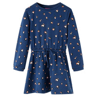 Abito da Bambina a Maniche Lunghe Blu Marino 92cod mxl 108332