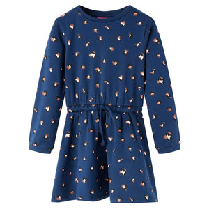 Abito da Bambina a Maniche Lunghe Blu Marino 92cod mxl 108332