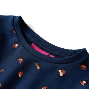 Abito da Bambina a Maniche Lunghe Blu Marino 92cod mxl 108332