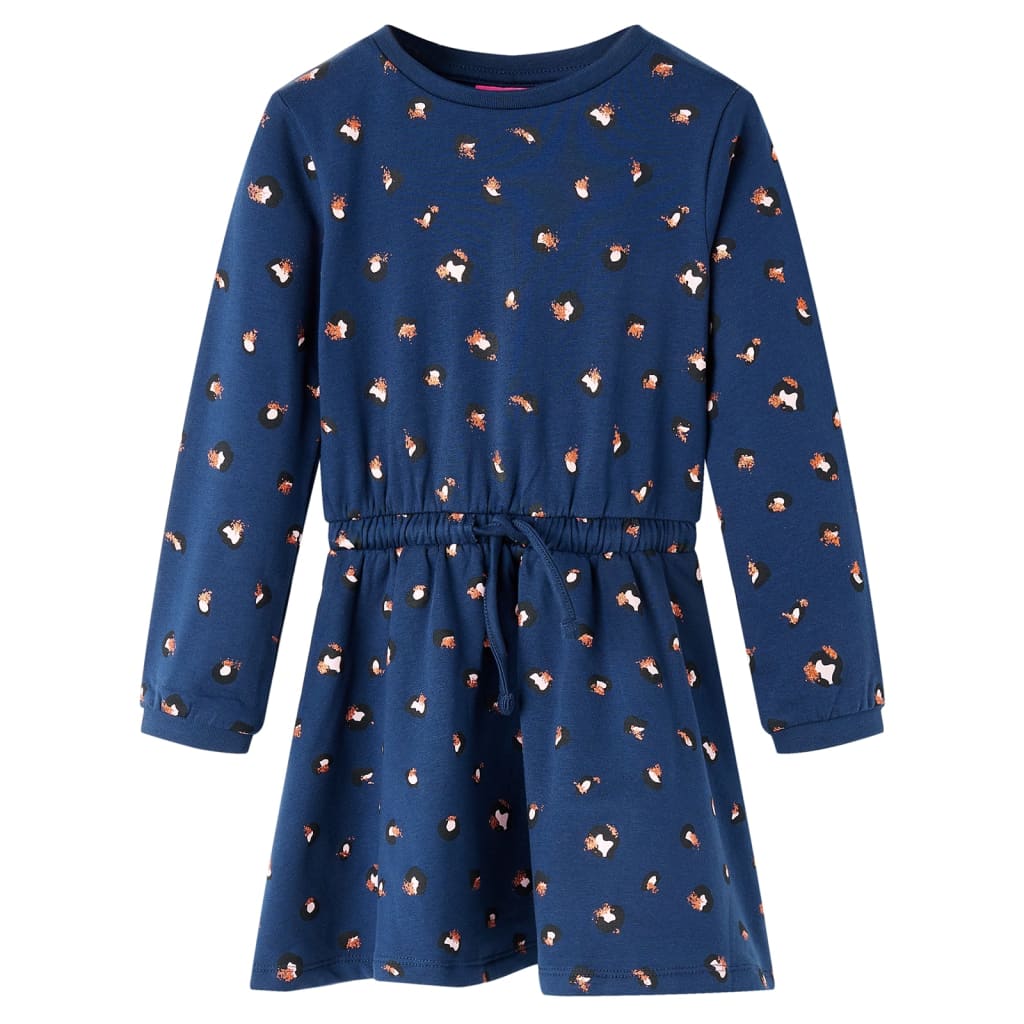 Abito da Bambina a Maniche Lunghe Blu Marino 116cod mxl 108331