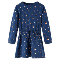 Abito da Bambina a Maniche Lunghe Blu Marino 116cod mxl 108331