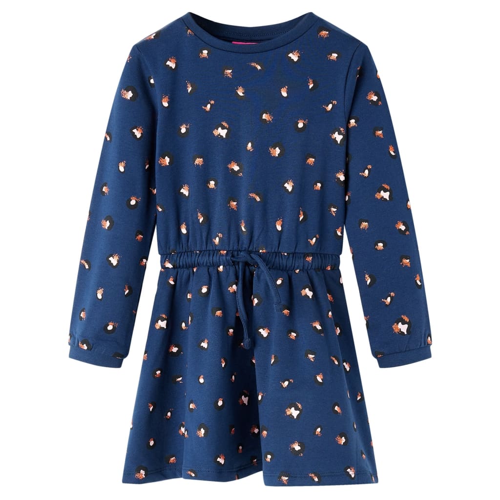 Abito da Bambina a Maniche Lunghe Blu Marino 140cod mxl 132268