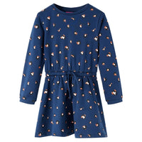 Abito da Bambina a Maniche Lunghe Blu Marino 140cod mxl 132268
