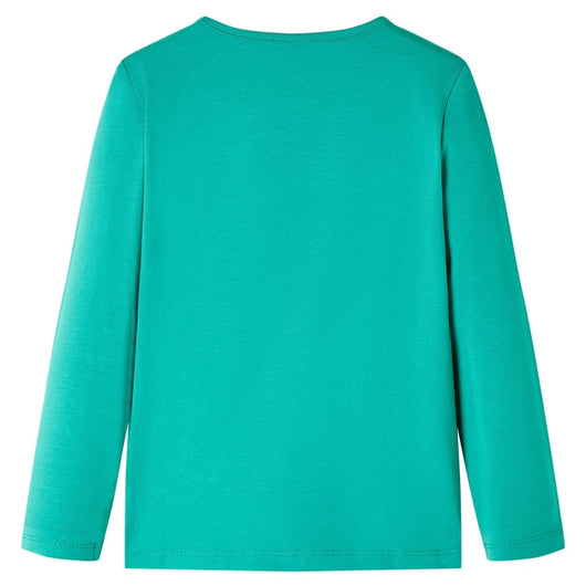 Maglietta Bambina Maniche Lunghe Verde Brillante 104 13580