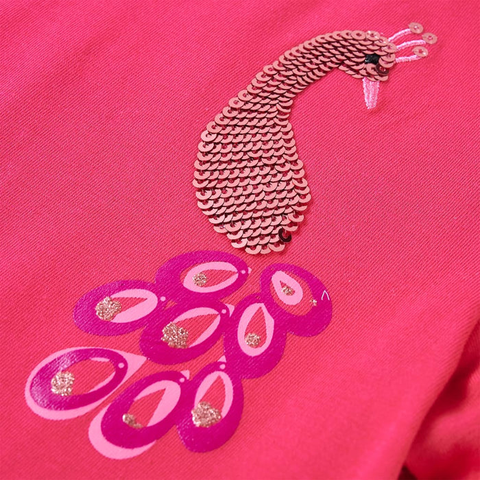 Maglietta da Bambina a Maniche Lunghe Fucsia 116 13591