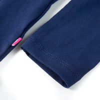 Maglietta per Bambini Maniche Lunghe Blu Marino 116 13596