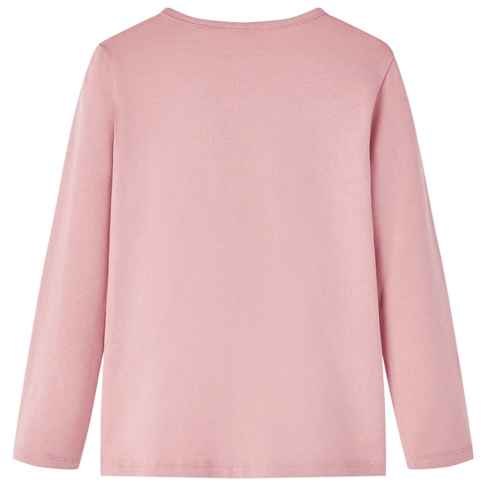 Maglietta per Bambini a Maniche Lunghe Rosa Chiaro 128cod mxl 108283