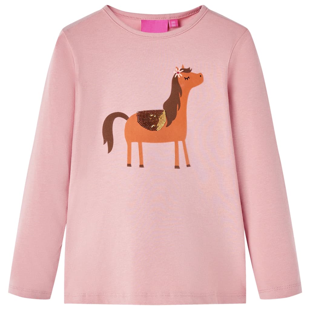 Maglietta per Bambini a Maniche Lunghe Rosa Chiaro 140cod mxl 84307