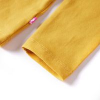 Maglietta per Bambini Maniche Lunghe Ocra Scuro 128 13637