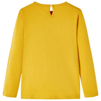 Maglietta per Bambini Maniche Lunghe Ocra Scuro 140 13638