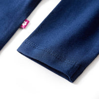Maglietta per Bambini Maniche Lunghe Blu Marino 116