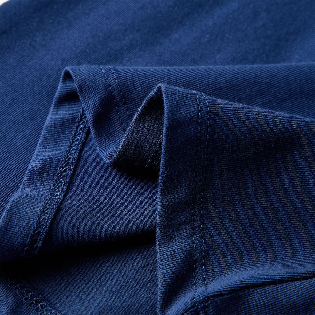 Maglietta per Bambini Maniche Lunghe Blu Marino 116
