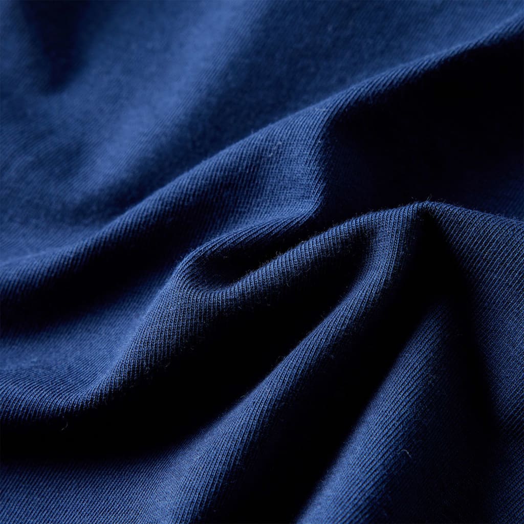 Maglietta per Bambini Maniche Lunghe Blu Marino 140