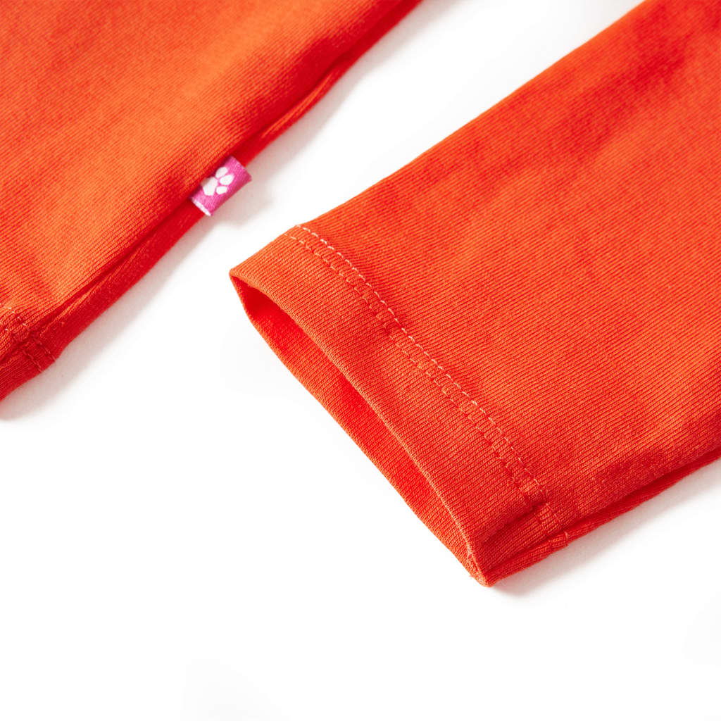 Maglietta da Bambina Maniche Lunghe Arancione Scuro 92 13644