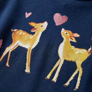 Maglietta per Bambini Maniche Lunghe Blu Marino 128 13652