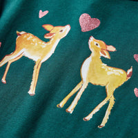 Maglietta da Bambino a Maniche Lunghe Verde Scuro 92 13654