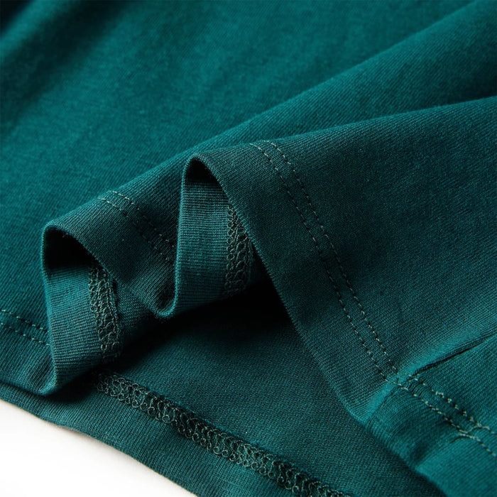 Maglietta da Bambino a Maniche Lunghe Verde Scuro 92 13654