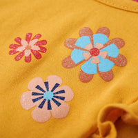 Maglietta da Bambina a Maniche Lunghe Ocra Scuro 104 13675