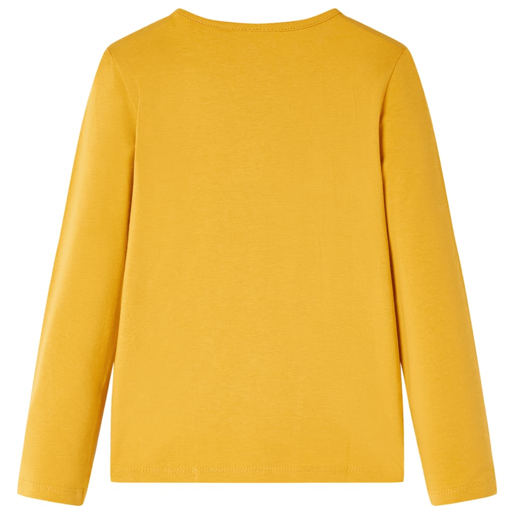 Maglietta da Bambina a Maniche Lunghe Ocra Scuro 116