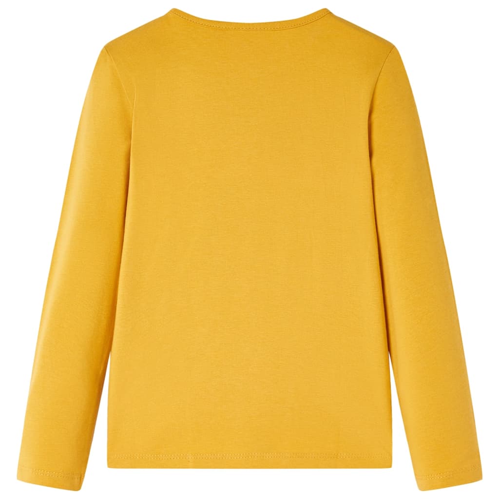 Maglietta da Bambina a Maniche Lunghe Ocra Scuro 128cod mxl 132383