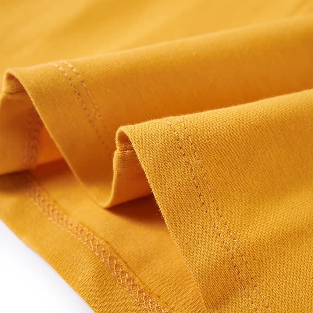 Maglietta da Bambina a Maniche Lunghe Ocra Scuro 128 13677