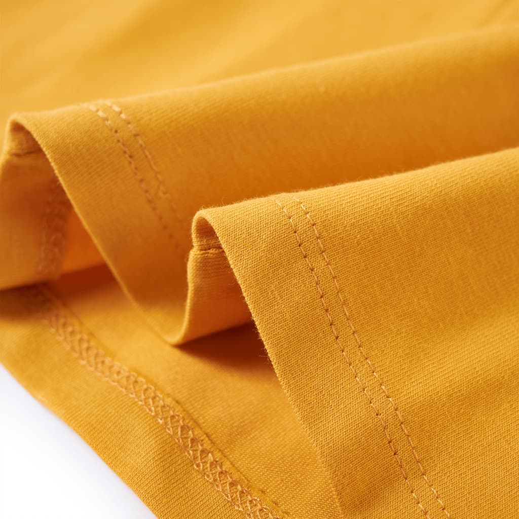 Maglietta da Bambina a Maniche Lunghe Ocra Scuro 140 13678