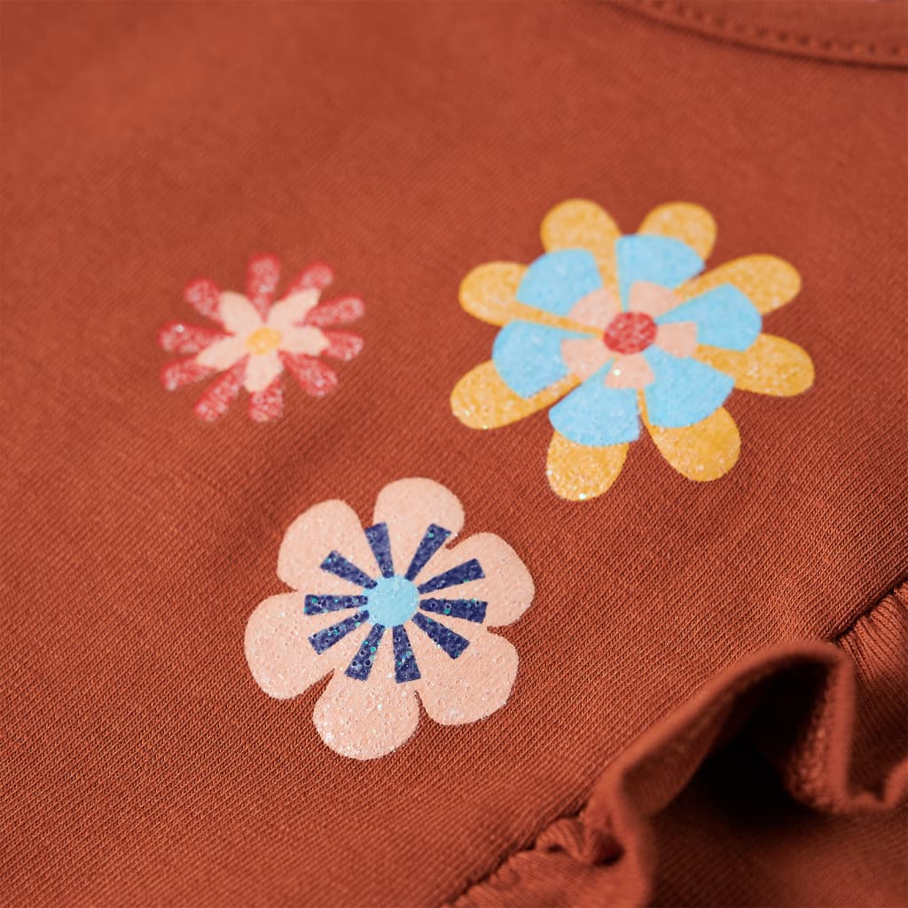 Maglietta da Bambina a Maniche Lunghe Cognac 116