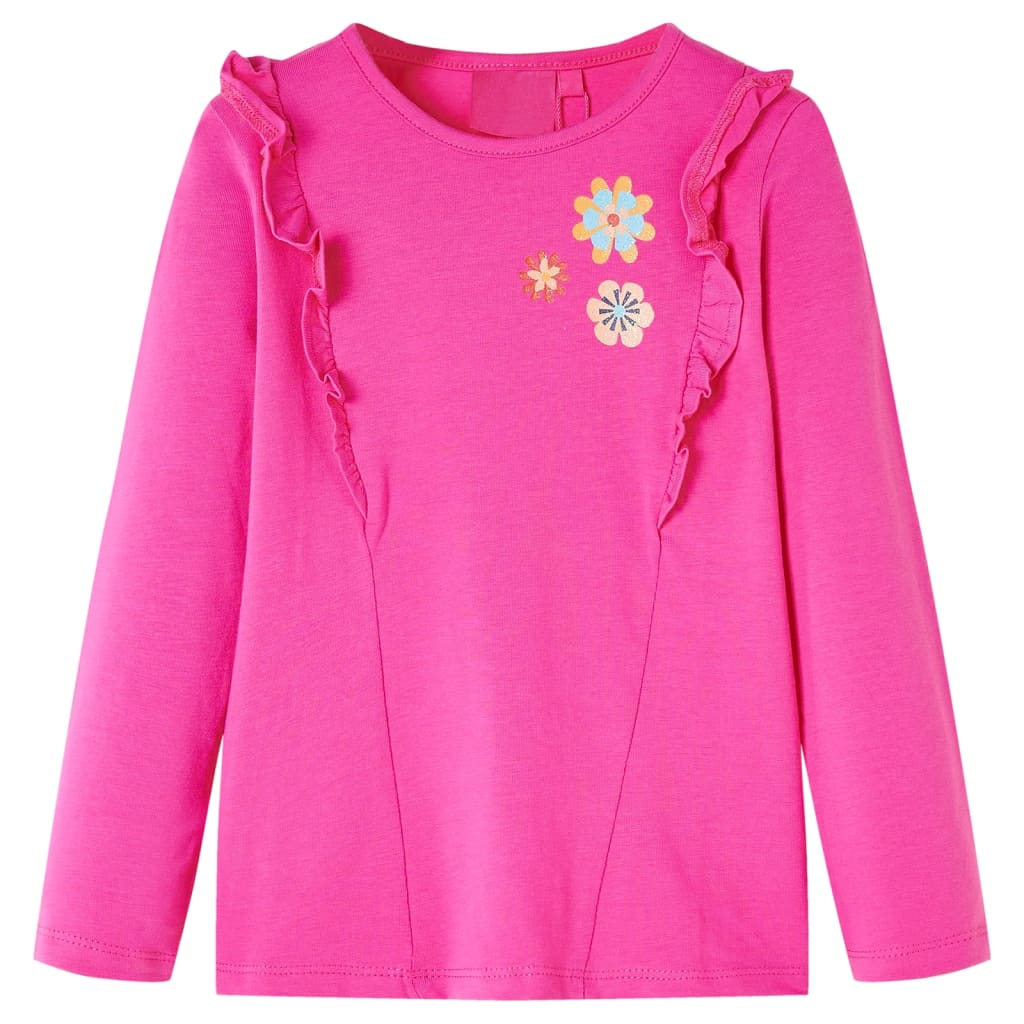 Maglietta da Bambina a Maniche Lunghe Rosa Scuro 116cod mxl 93325