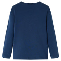 Maglietta da Bambino a Maniche Lunghe Blu Marino 92