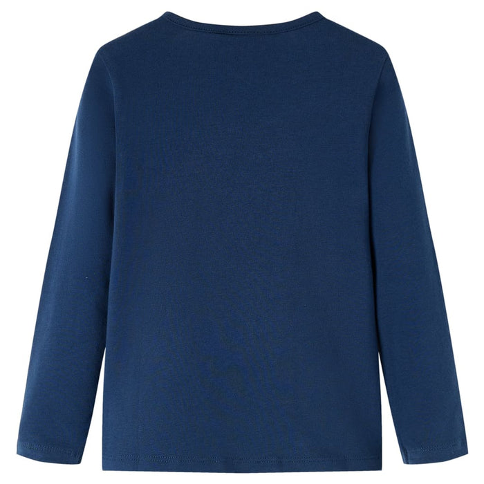 Maglietta da Bambina a Maniche Lunghe Blu Marino 140 13698