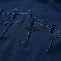 Maglietta Bambina Maniche Lunghe Blu Marino 104 13710