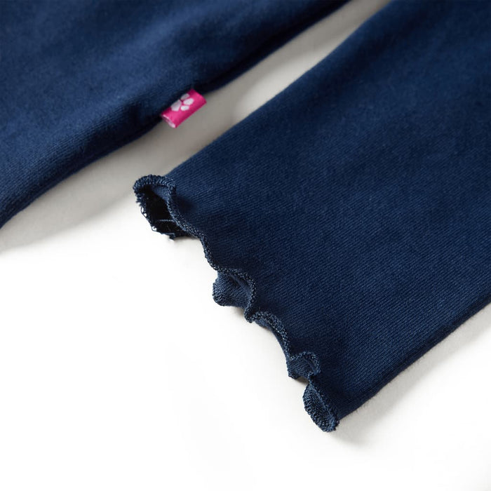 Maglietta Bambina Maniche Lunghe Blu Marino 104 13710