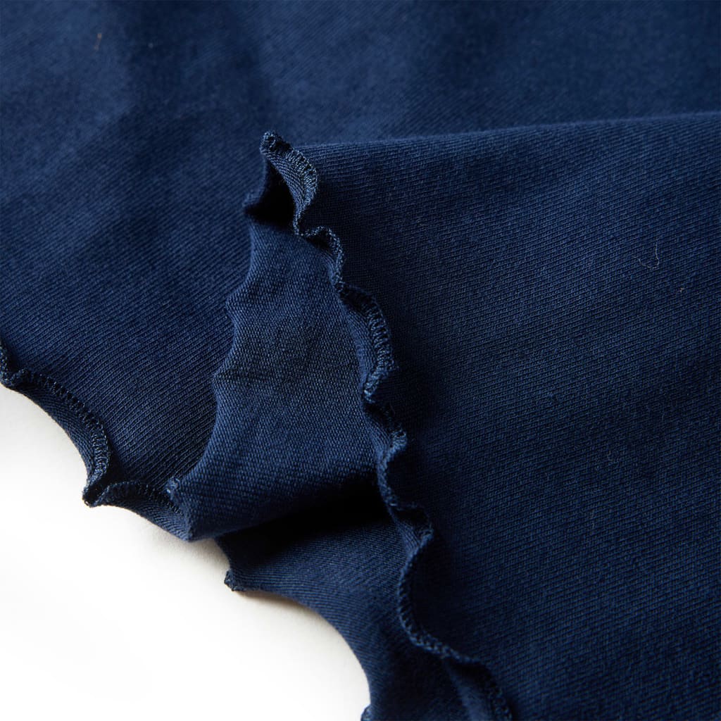 Maglietta Bambina Maniche Lunghe Blu Marino 128 13712