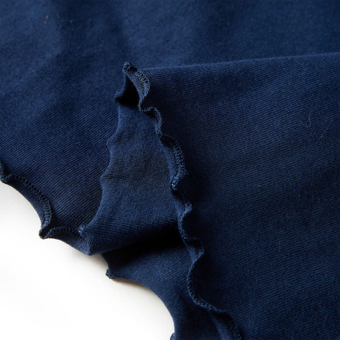 Maglietta Bambina Maniche Lunghe Blu Marino 128 13712