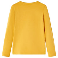 Maglietta per Bambini Maniche Lunghe Ocra Scuro 128cod mxl 84477