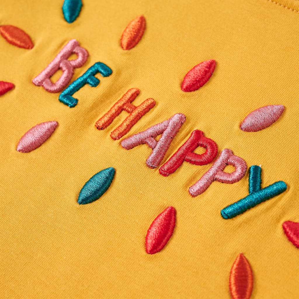 Maglietta per Bambini Maniche Lunghe Ocra Scuro 128 13722